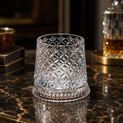 ArtZ® Tokyo Crystal Spinning Whiskey Glass and Base