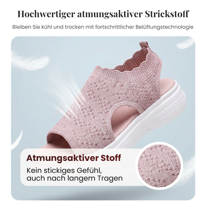OrthaCloud™ – Atmungsaktive Strick-Plateausandalen für Damen