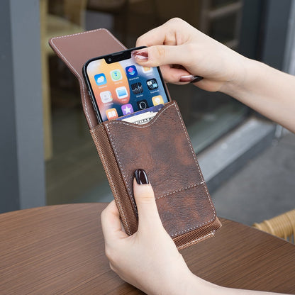 ❄️Zomerfresh 50% Korting!📱Riem Telefoonhouder met Magnetische Sluiting – Stevig Smartphone Holster met Clip, Riemlus & Kaartvak