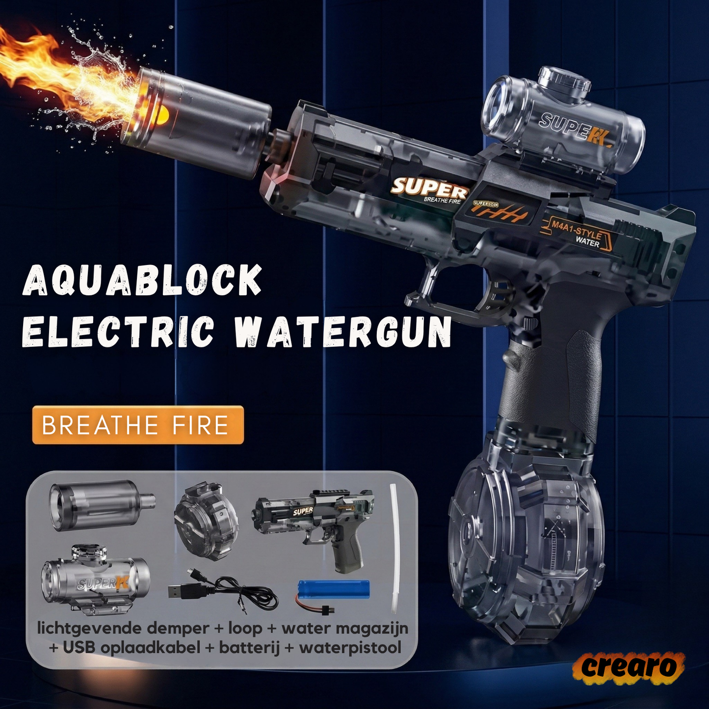 AquaBlock™ – Elektrische Wasserpistole
