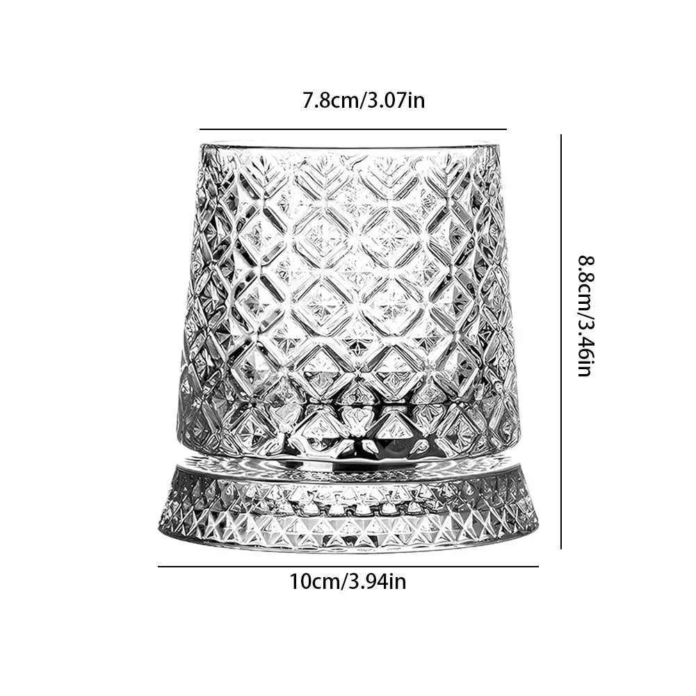 ArtZ® Tokyo Crystal Spinning Whiskey Glass and Base