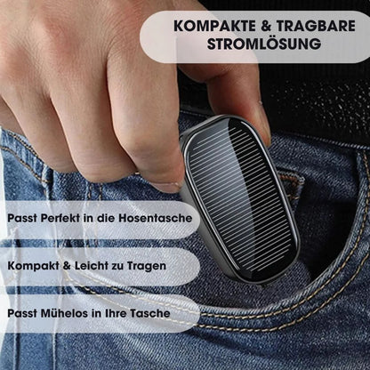 SolarKey® – 1200mAh Solar-Powerbank als Schlüsselanhänger