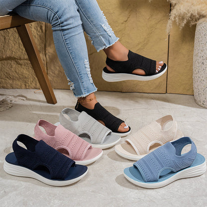 Lea™ | Plateau-Sandalen aus atmungsaktivem Material für Damen