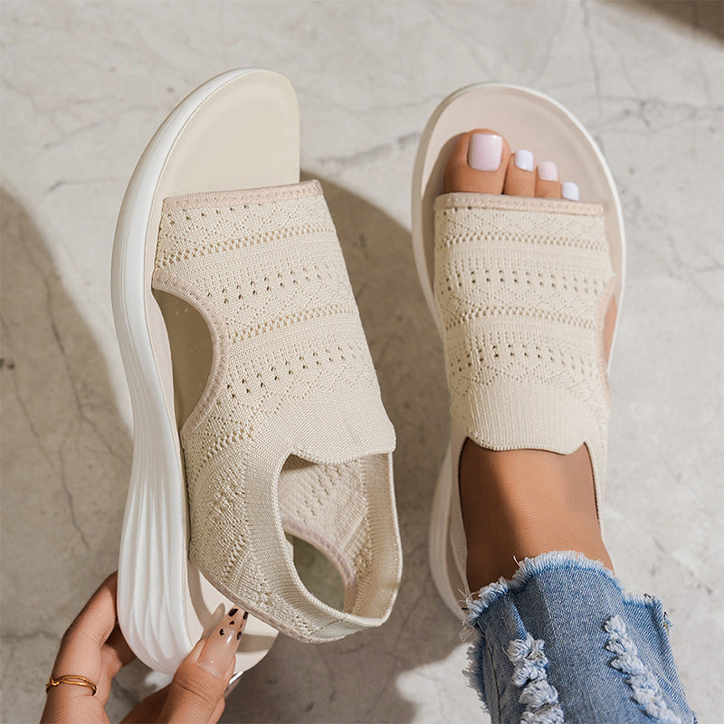 Lea™ | Plateau-Sandalen aus atmungsaktivem Material für Damen