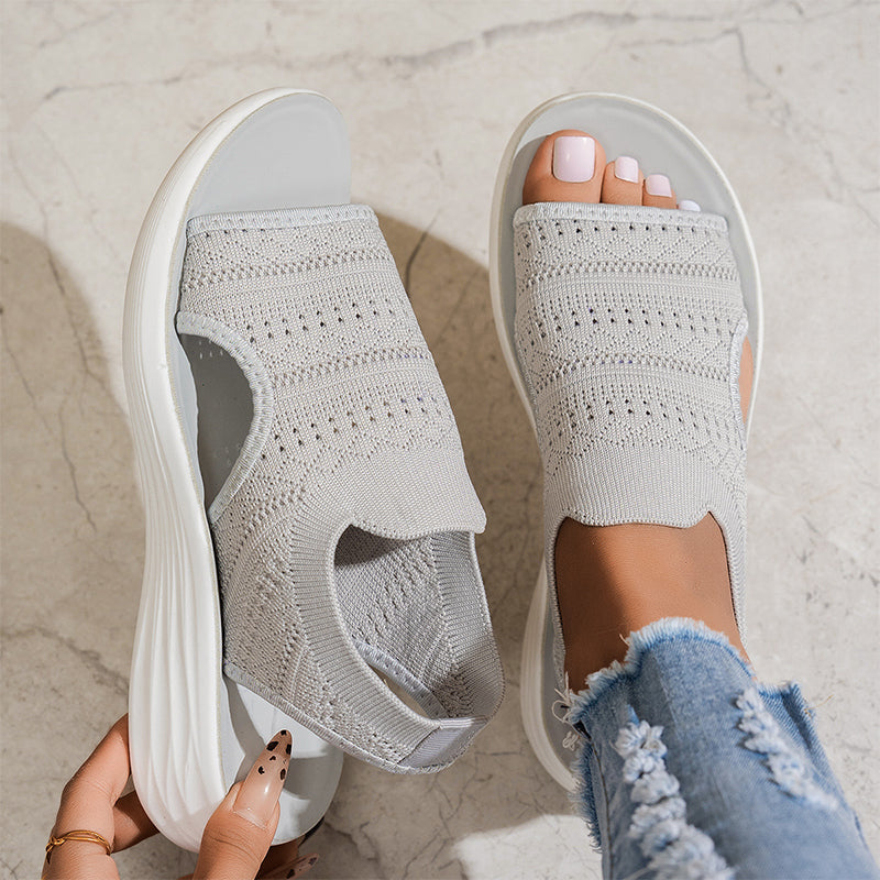 Lea™ | Plateau-Sandalen aus atmungsaktivem Material für Damen