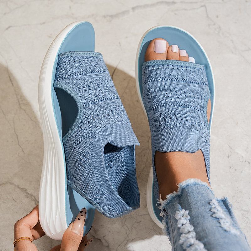 Lea™ | Plateau-Sandalen aus atmungsaktivem Material für Damen