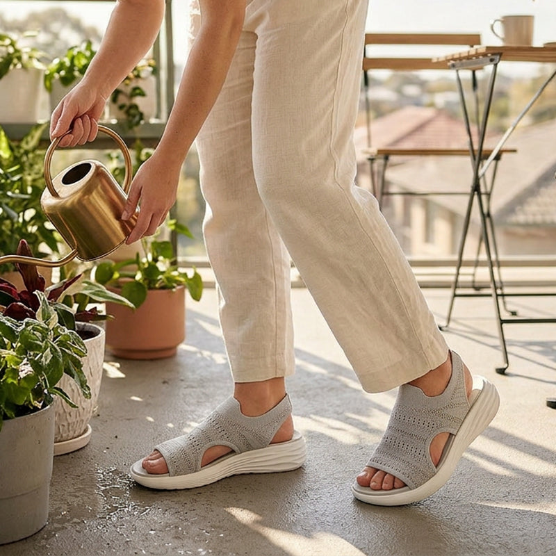 Lea™ | Plateau-Sandalen aus atmungsaktivem Material für Damen