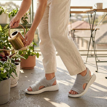 Lea™ | Plateau-Sandalen aus atmungsaktivem Material für Damen