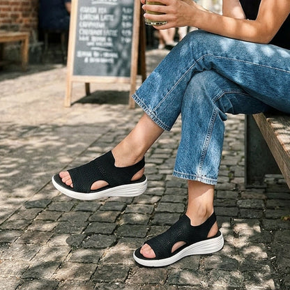 Lea™ | Plateau-Sandalen aus atmungsaktivem Material für Damen